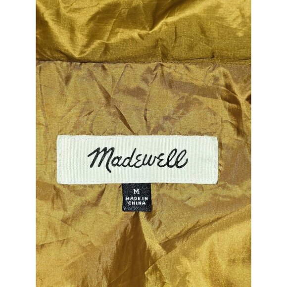 Madewell Men's Golden Brown Polyester Packable Puffer Jacket Size Medium 1754 - Picture 8 of 12